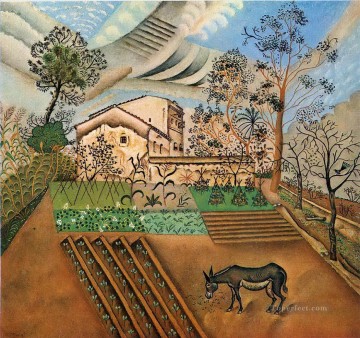 La Huerta con el Burro Joan Miró Pinturas al óleo